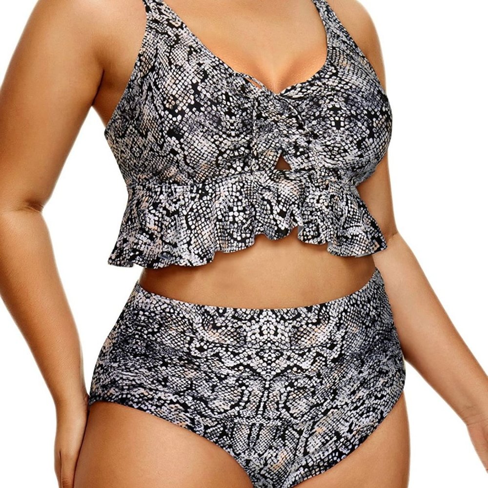 Snake Skin Pattern Women's 22W Swimsuit